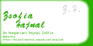 zsofia hajnal business card